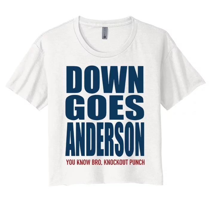 Down Goes Anderson Jose Women's Crop Top Tee