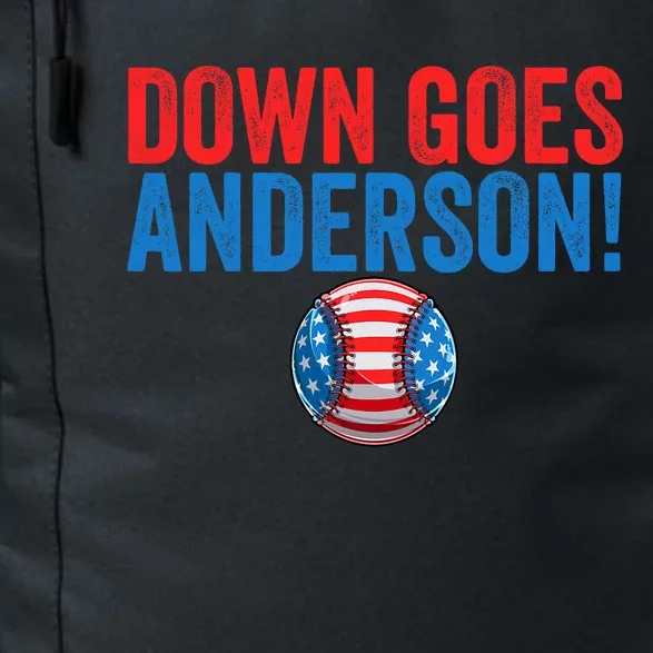 Down Goes Anderson Funny Baseball Gift Anderson Daily Commute Backpack