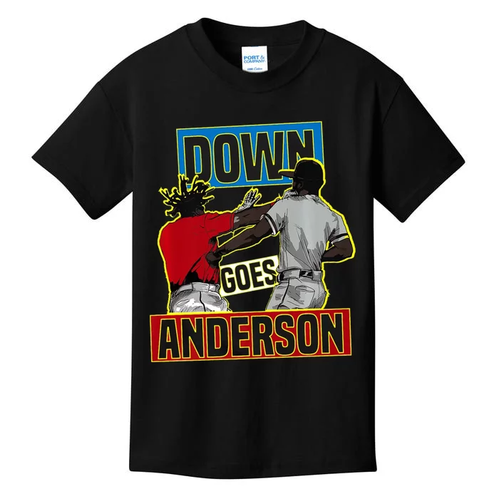 Down Goes Anderson Baseball Meme Kids T-Shirt