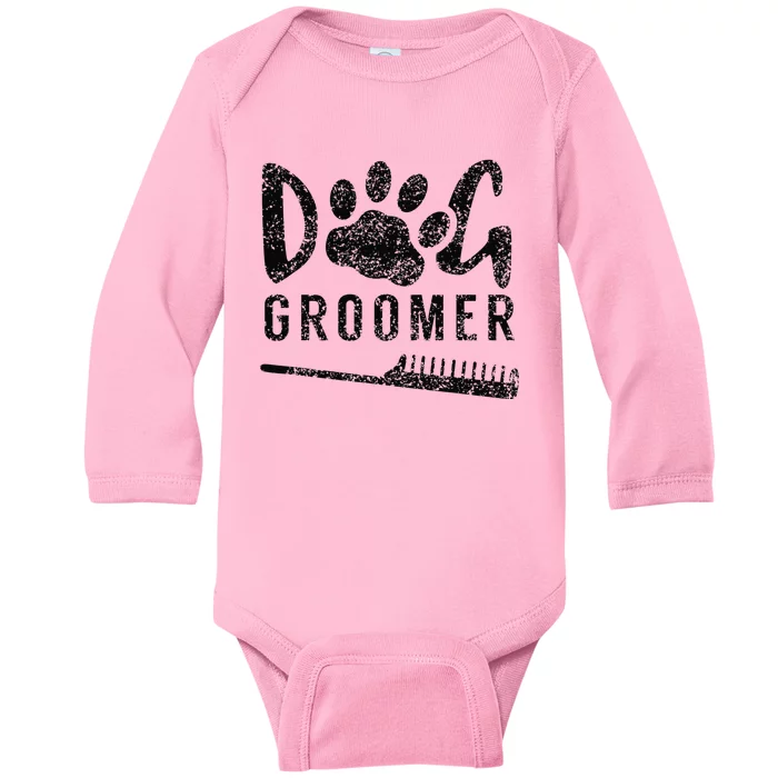 Dog Groomer Animal Salon Grooming Baby Long Sleeve Bodysuit