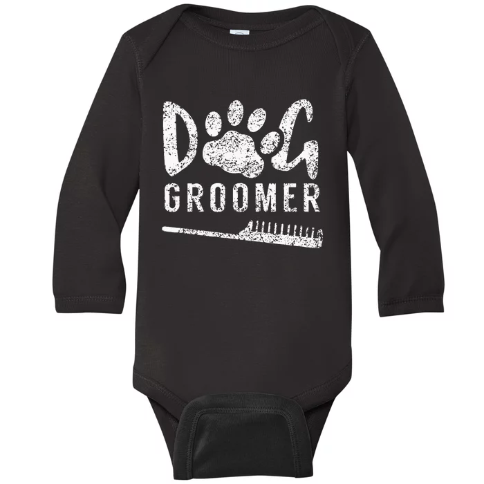 Dog Groomer Animal Salon Grooming Baby Long Sleeve Bodysuit