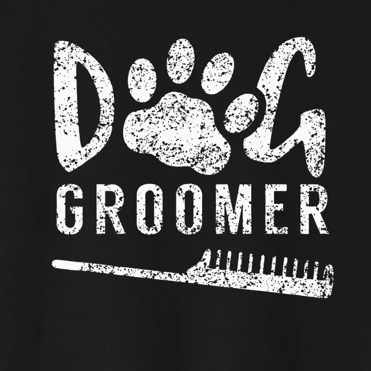 Dog Groomer Animal Salon Grooming Women's Crop Top Tee