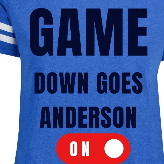 Down Goes Anderson Enza Ladies Jersey Football T-Shirt