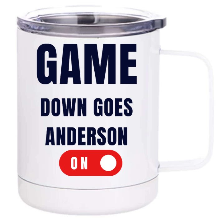 Down Goes Anderson Front & Back 12oz Stainless Steel Tumbler Cup