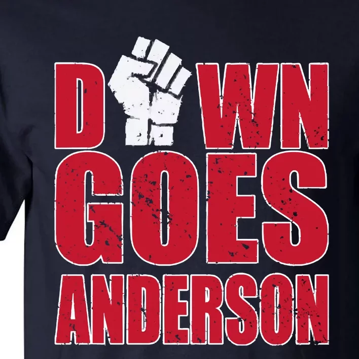 DOWN GOES ANDERSON FUNNY BASEBALL Tall T-Shirt