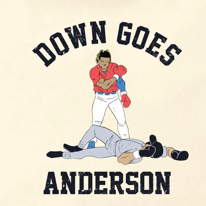 Down Goes Anderson Zip Tote Bag