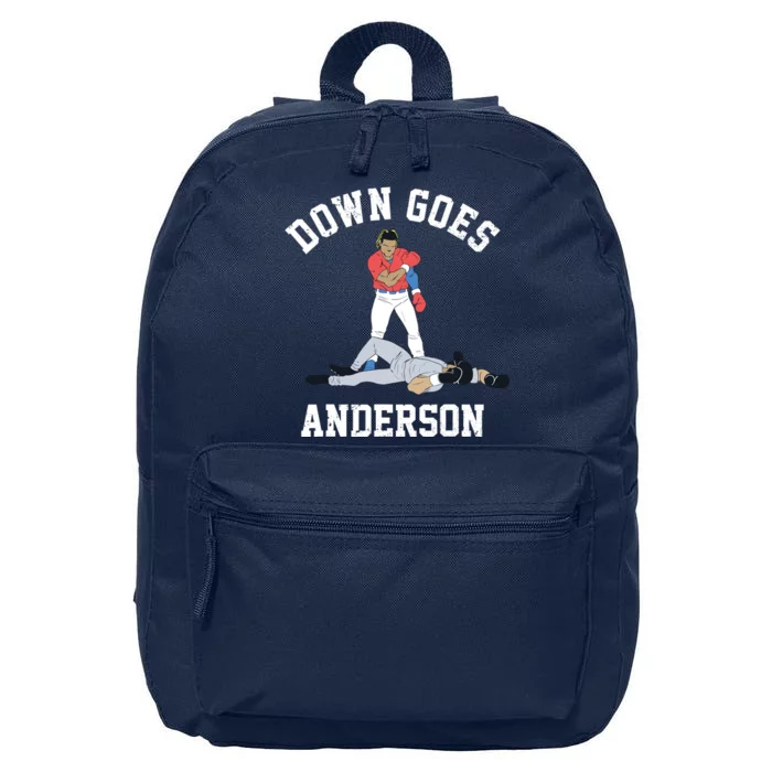 Down Goes Anderson 16 in Basic Backpack