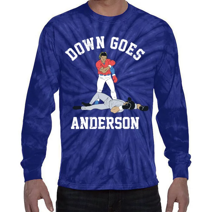 Down Goes Anderson Tie-Dye Long Sleeve Shirt