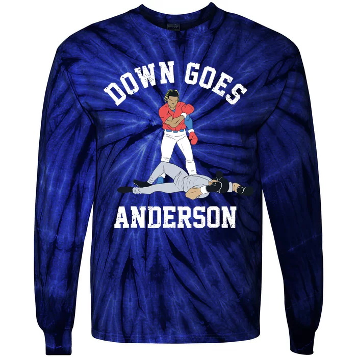 Down Goes Anderson Tie-Dye Long Sleeve Shirt