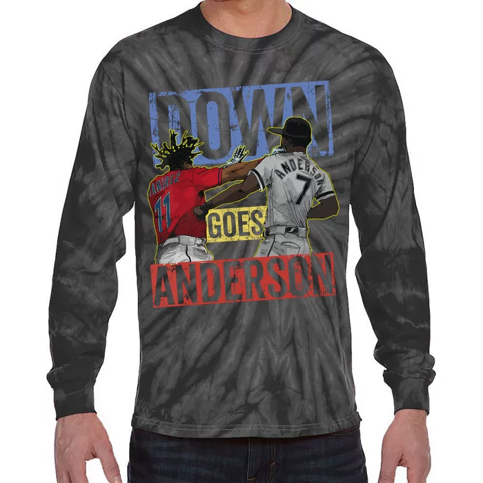 Down Goes Anderson Tie-Dye Long Sleeve Shirt