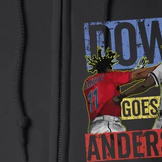 Down Goes Anderson Full Zip Hoodie