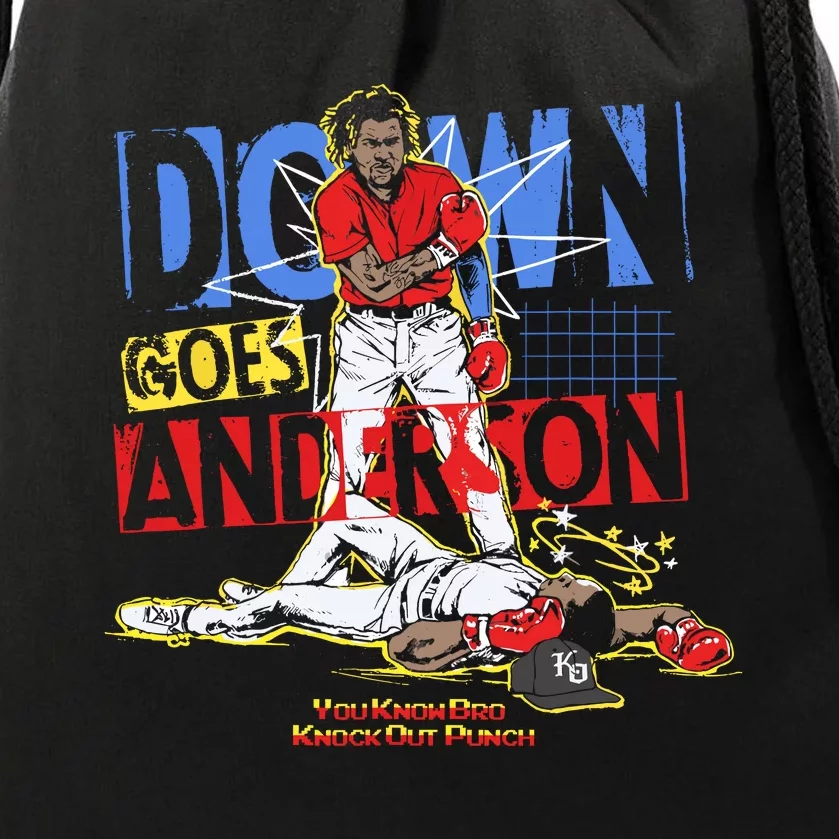 Down Goes Anderson Drawstring Bag