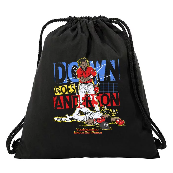 Down Goes Anderson Drawstring Bag