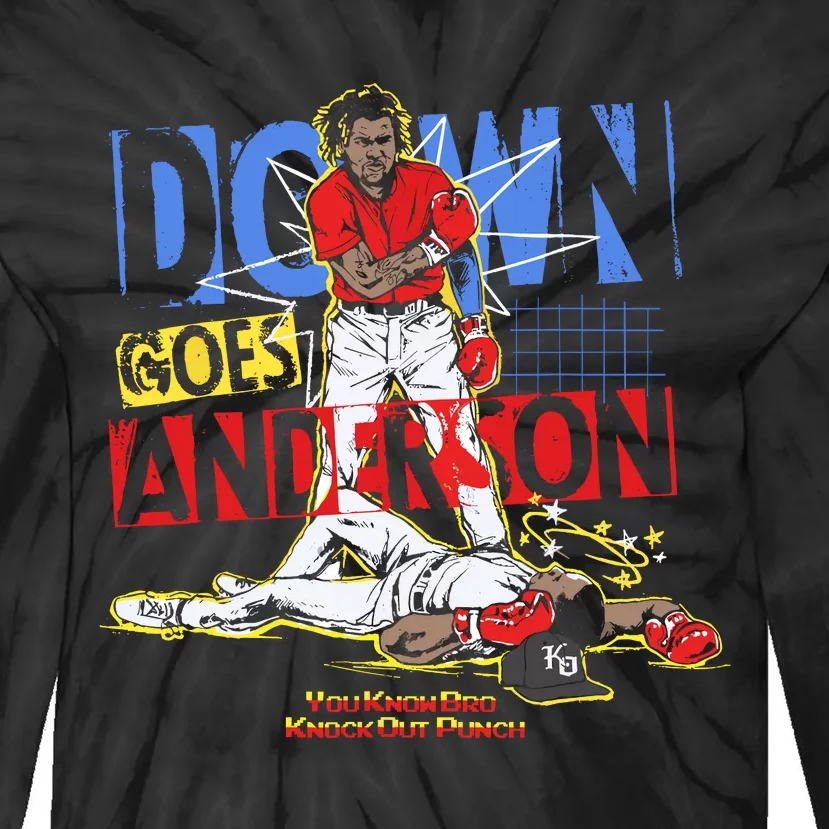 Down Goes Anderson Tie-Dye Long Sleeve Shirt