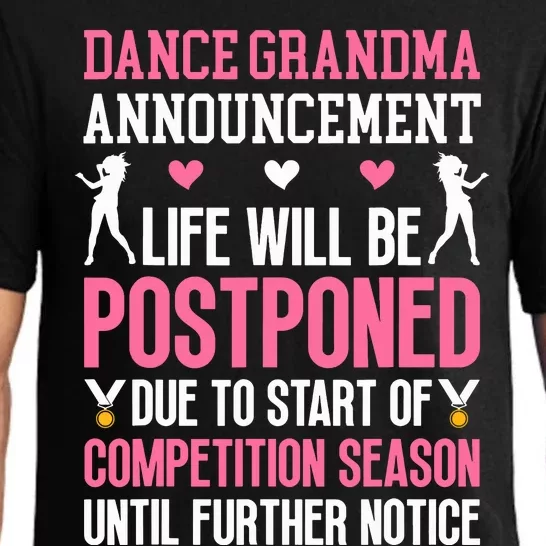 Dance Grandma Announcement Grandma Of A Dancer Grandmother Pajama Set