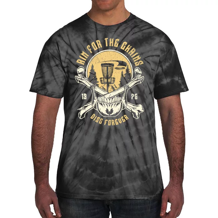 Disc Golf Aim For The Chains Skull Tie-Dye T-Shirt