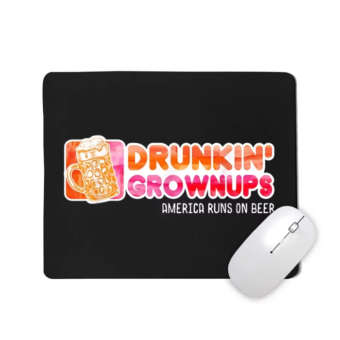 Drunken Grownups American Dad Run On Beer Funny Mousepad