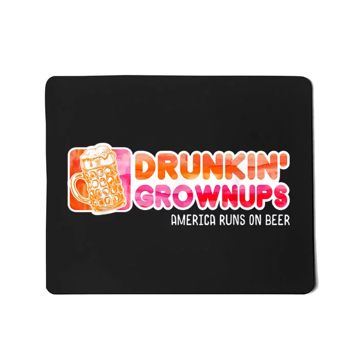 Drunken Grownups American Dad Run On Beer Funny Mousepad