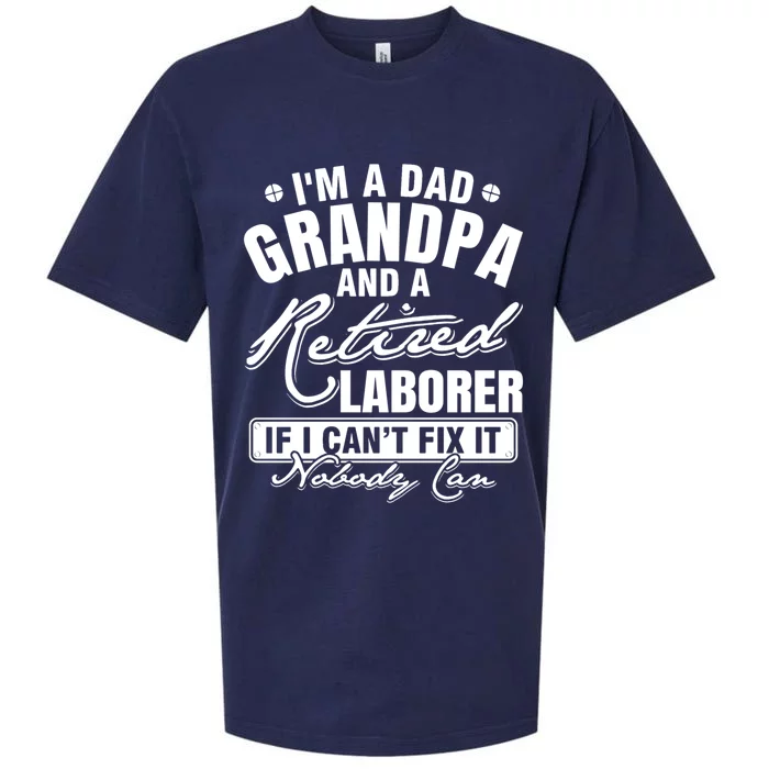 Dad Grandpa And A Retired Laborer Funny Xmas/Fathers Day Gift Sueded Cloud Jersey T-Shirt