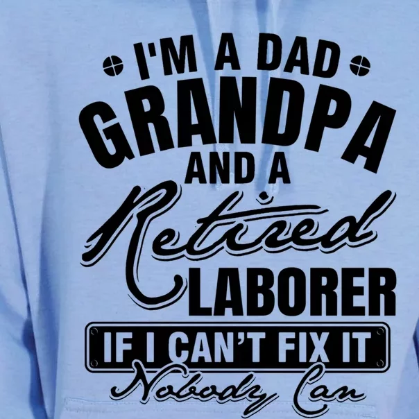 Dad Grandpa And A Retired Laborer Funny Xmas/Fathers Day Gift Unisex Surf Hoodie