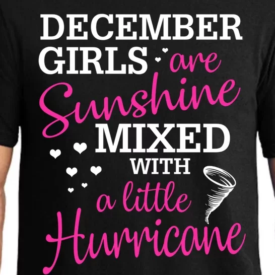 December Girls Are Sunshine Mixed With A Little Hurricane Gift Pajama Set