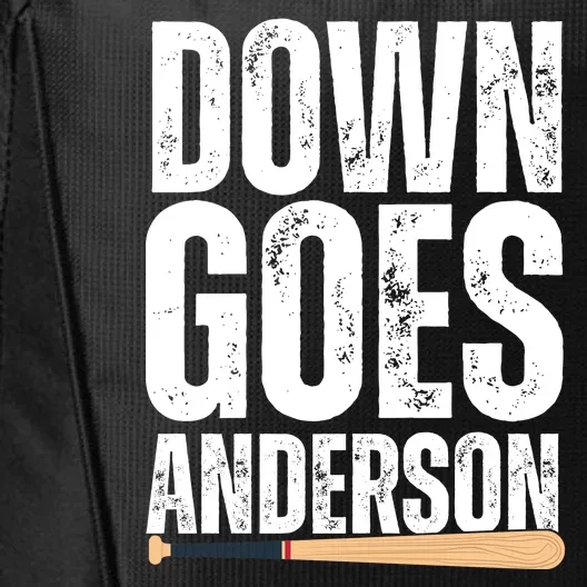 Down Goes Anderson Funny Baseball City Backpack