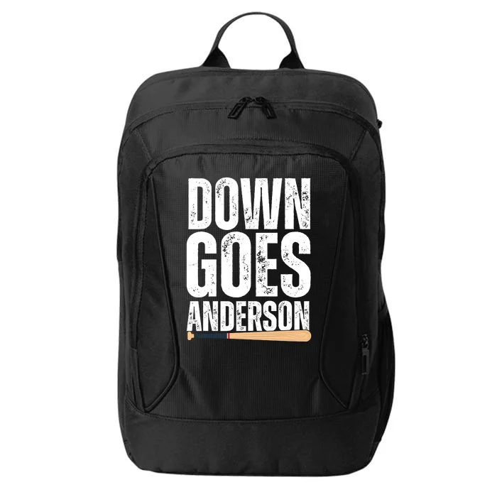 Down Goes Anderson Funny Baseball City Backpack