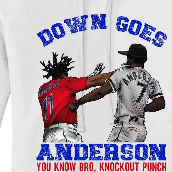 Down Goes Anderson You Know Bro Knockout Punch Women's Pullover Hoodie