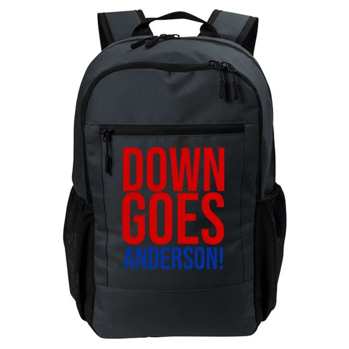 Down Goes Anderson Cleveland Vs Chicago Fight Baseball Daily Commute Backpack