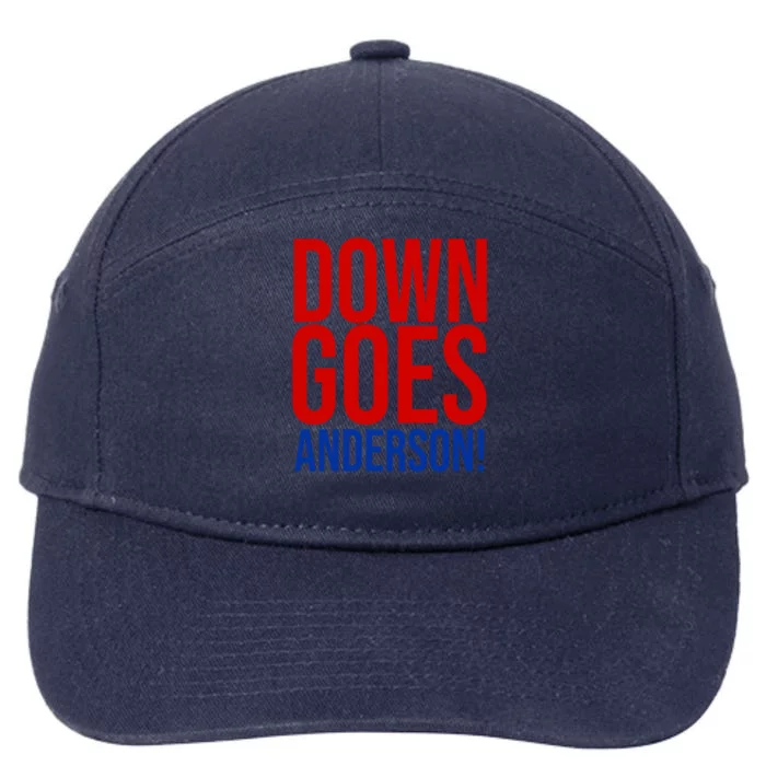 Down Goes Anderson Cleveland Vs Chicago Fight Baseball 7-Panel Snapback Hat