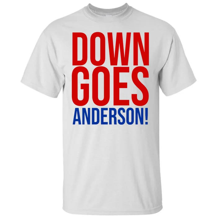 Down Goes Anderson Cleveland Vs Chicago Fight Baseball Tall T-Shirt