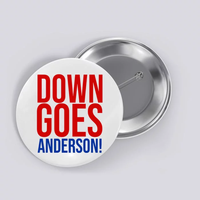 Down Goes Anderson Cleveland Vs Chicago Fight Baseball Button