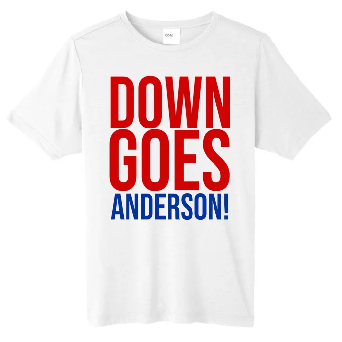 Down Goes Anderson Cleveland Vs Chicago Fight Baseball ChromaSoft Performance T-Shirt