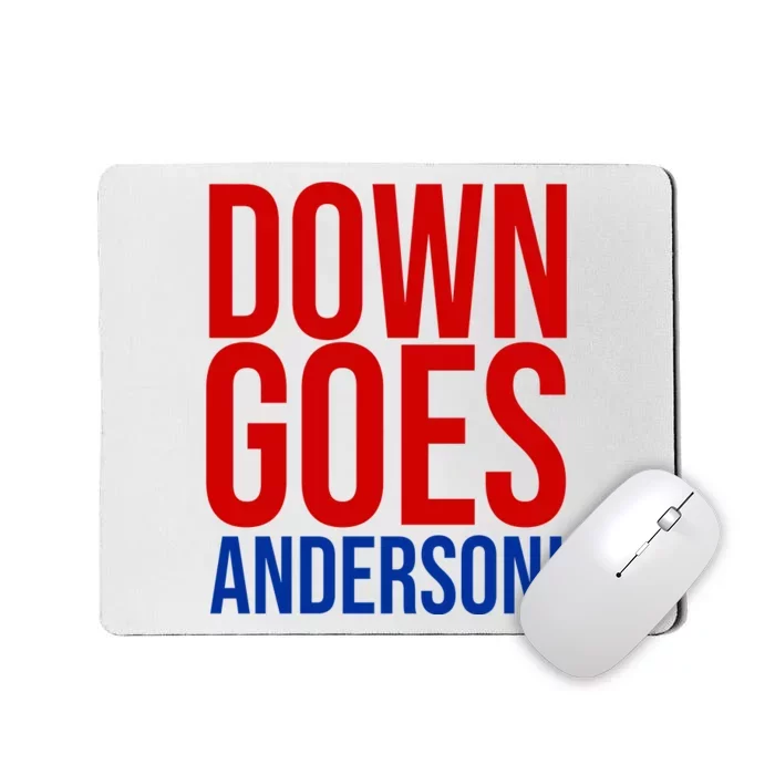 Down Goes Anderson Cleveland Vs Chicago Fight Baseball Mousepad