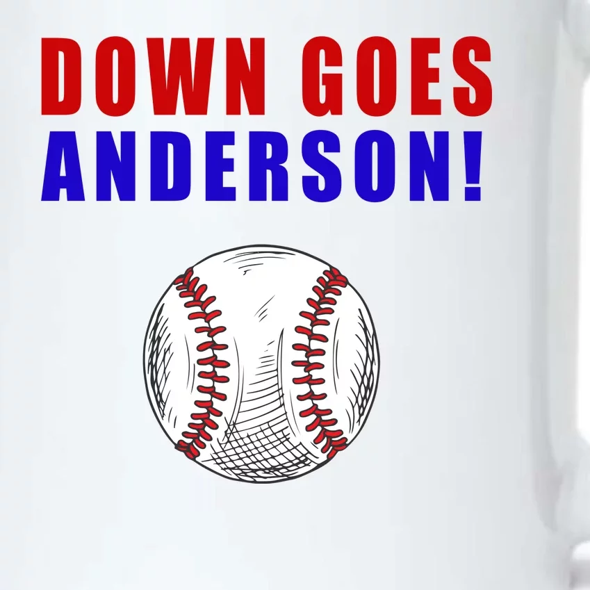 Down Goes Anderson Funny Cleveland Vs Chicago Fight Baseball Black Color Changing Mug