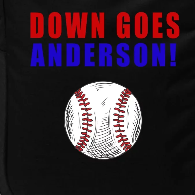 Down Goes Anderson Funny Cleveland Vs Chicago Fight Baseball Impact Tech Backpack