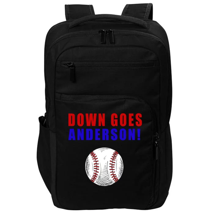 Down Goes Anderson Funny Cleveland Vs Chicago Fight Baseball Impact Tech Backpack