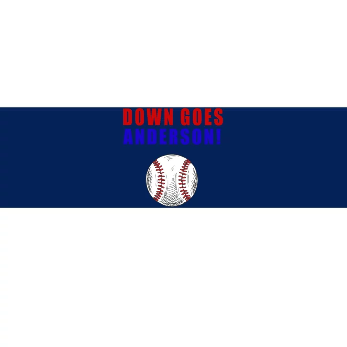 Down Goes Anderson Funny Cleveland Vs Chicago Fight Baseball Bumper Sticker