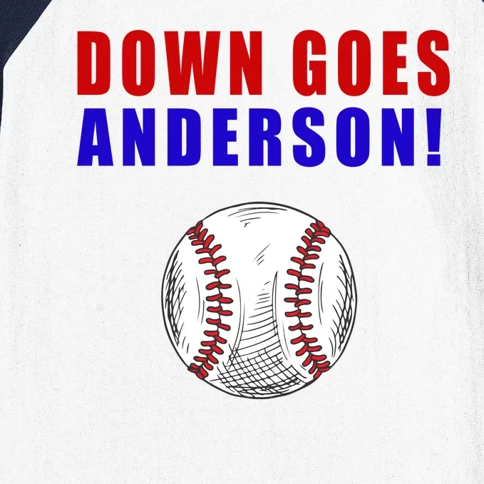 Down Goes Anderson Funny Cleveland Vs Chicago Fight Baseball Baseball Sleeve Shirt