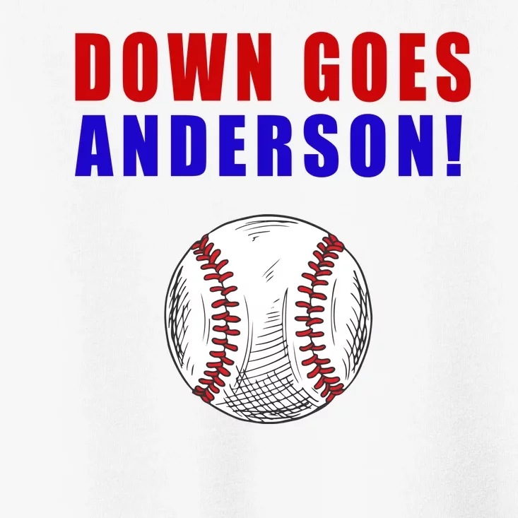 Down Goes Anderson Funny Cleveland Vs Chicago Fight Baseball Toddler T-Shirt