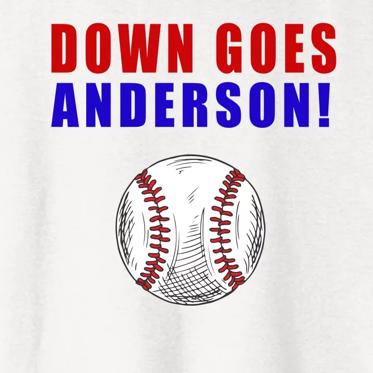 Down Goes Anderson Funny Cleveland Vs Chicago Fight Baseball Women's Crop Top Tee