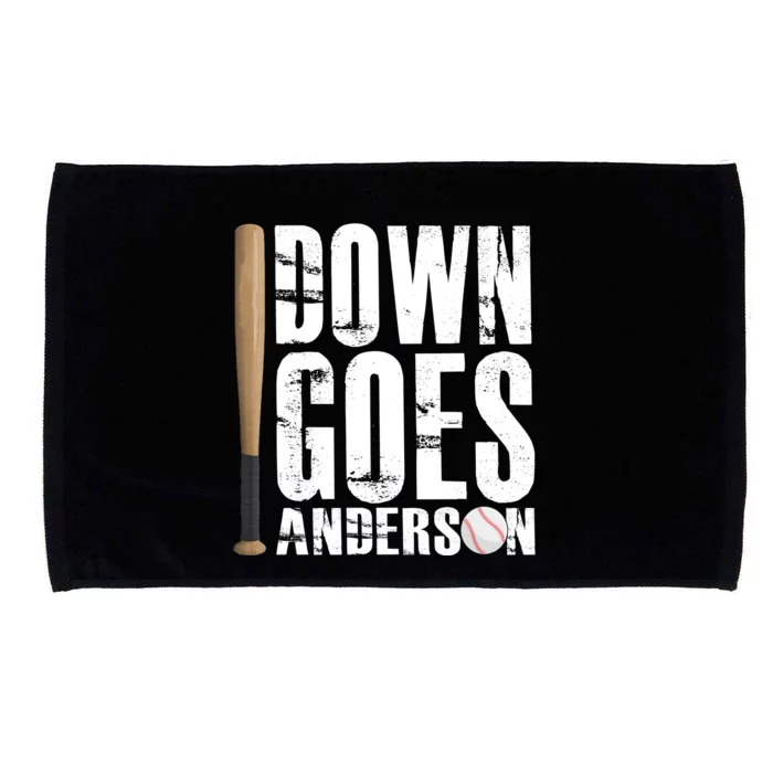 Down Goes Anderson Baseball Microfiber Hand Towel