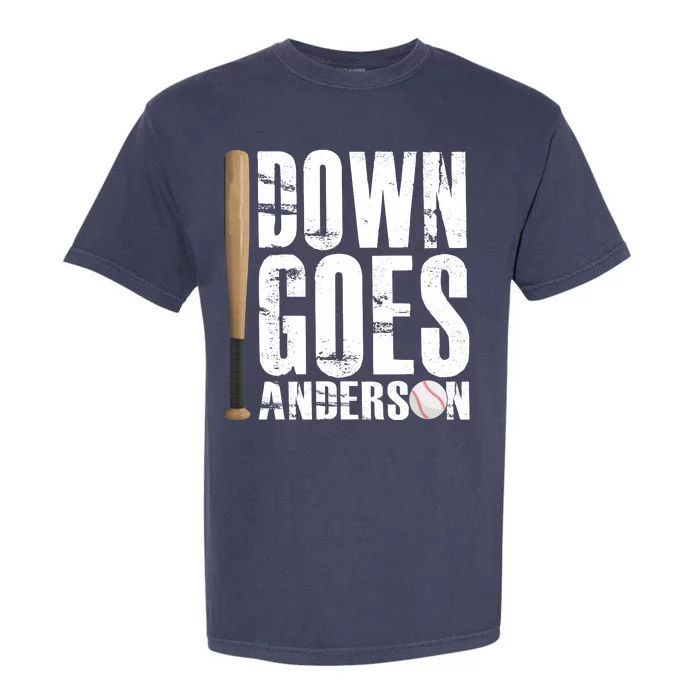 Down Goes Anderson Baseball Garment-Dyed Heavyweight T-Shirt