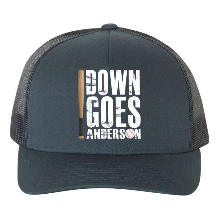 Down Goes Anderson Baseball Yupoong Adult 5-Panel Trucker Hat