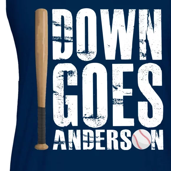 Down Goes Anderson Baseball Ladies Essential Flowy Tank