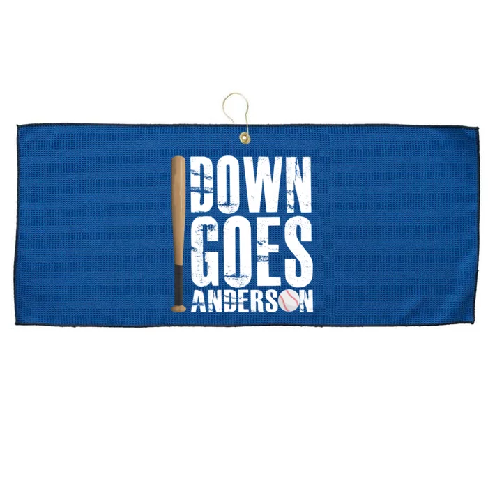 Down Goes Anderson Baseball Large Microfiber Waffle Golf Towel