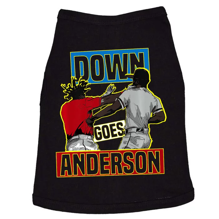 Down Goes Anderson Baseball Meme Funny Doggie Tank