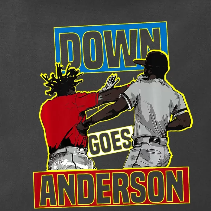 Down Goes Anderson Baseball Meme Funny Zip Tote Bag