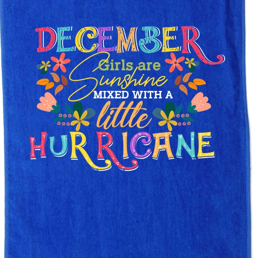 December Girls Birthday Funny Sunshine Mixed Hurricane Cute Gift Platinum Collection Golf Towel