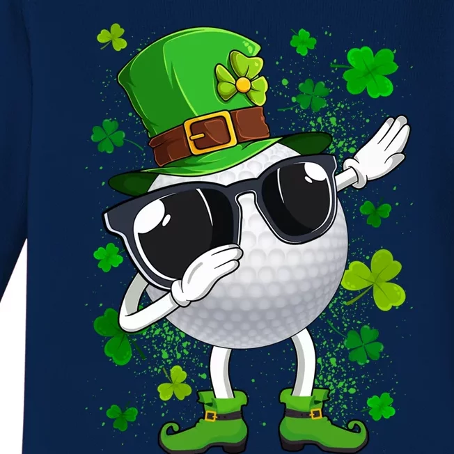 Dabbing Golf Ball Leprechaun Saint Patrick's Day Cute Gift Baby Long Sleeve Bodysuit